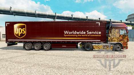 Skin United Parcel Service for trailers for Euro Truck Simulator 2