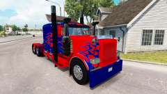 Optimus Prime skin for the truck Peterbilt 389 for American Truck Simulator