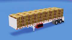 The semitrailer-platform with different loads v1.1 for American Truck Simulator