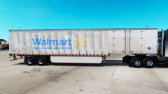 Skin Walmart on a curtain semi-trailer for American Truck Simulator