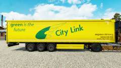 Skin City Link on a curtain semi-trailer for Euro Truck Simulator 2