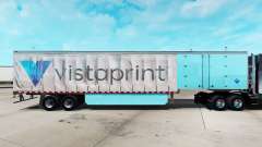 Skin Vistaprint on a curtain semi-trailer for American Truck Simulator