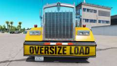 Bumper Oversize Load for the Kenworth W900 for American Truck Simulator
