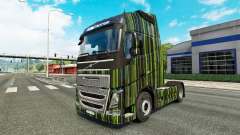 Green Stripes skin for Volvo truck for Euro Truck Simulator 2