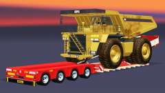Low bed trawl Doll Vario with Caterpillar 257M for Euro Truck Simulator 2