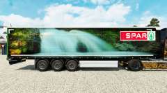 Skin Spar Natur Pur on a curtain semi-trailer for Euro Truck Simulator 2