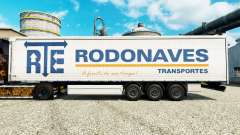 The RTE Rodonaves Transportes skin for trailers for Euro Truck Simulator 2