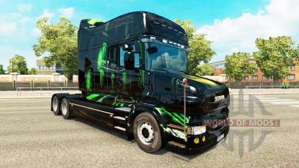 Monster Energy skin for the Scania T tractor unit for Euro Truck Simulator 2