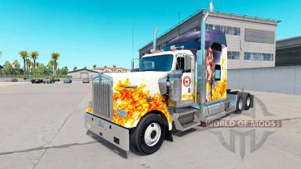 The skin of the Firefighter on the truck Kenworth W900 for American Truck Simulator