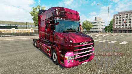 Weltall skin for truck Scania T for Euro Truck Simulator 2