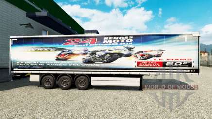 Skin 24heures du mans MOTO trailers for Euro Truck Simulator 2