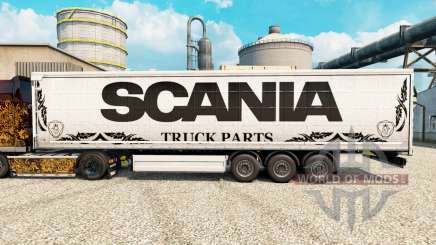 Skin white Scania Truck Parts for semi-trailers for Euro Truck Simulator 2