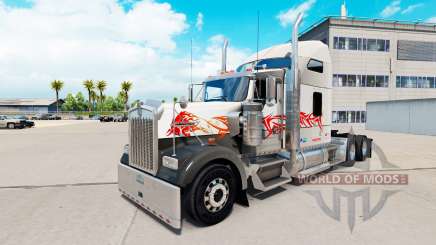 The skin of the Bull on the truck Kenworth W900 for American Truck Simulator