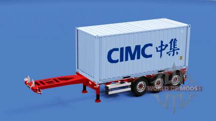 The semitrailer-container truck with different loads. for American Truck Simulator