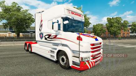 White skin for truck Scania T for Euro Truck Simulator 2