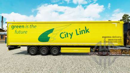 Skin City Link on a curtain semi-trailer for Euro Truck Simulator 2