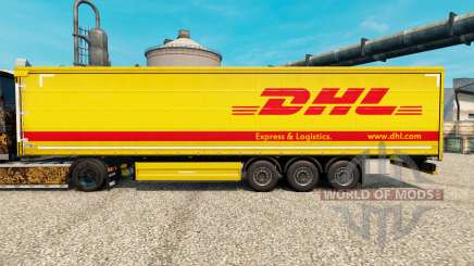 Skin DHL v4 for trailers for Euro Truck Simulator 2