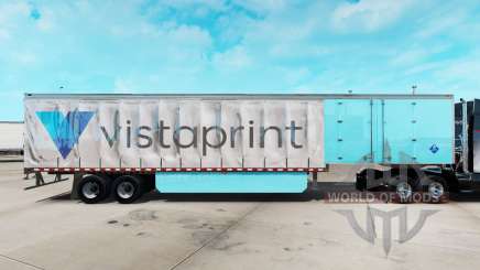 Skin Vistaprint on a curtain semi-trailer for American Truck Simulator
