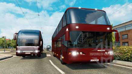 A collection of coaches for traffic for Euro Truck Simulator 2