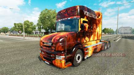 Flames skin for truck Scania T for Euro Truck Simulator 2