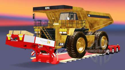 Low sweep with the dump truck Caterpillar for Euro Truck Simulator 2