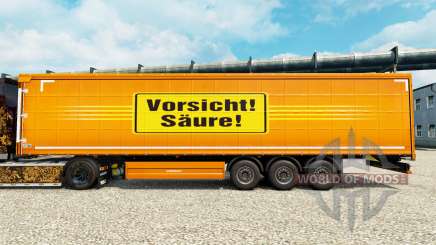 Skin Vorsicht Saure for trailers for Euro Truck Simulator 2