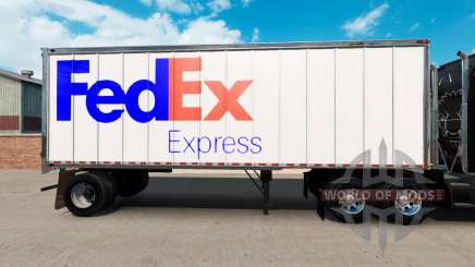Skin FedEx small trailer for American Truck Simulator