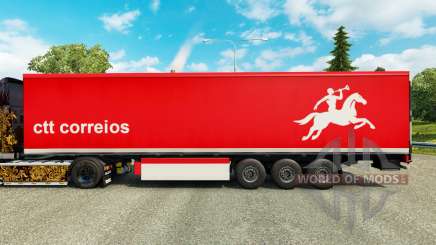 Skin CTT Correios de Portugal S. A on trailers for Euro Truck Simulator 2