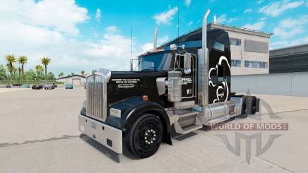 The Squirrel Logistics skin for the Kenworth W900 tractor for American Truck Simulator