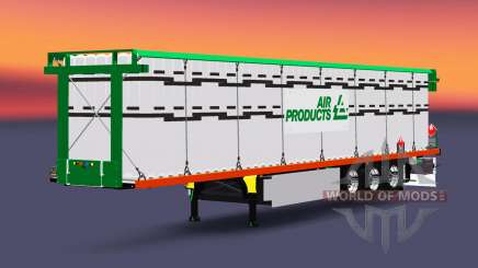 The semitrailer-platform with a load of cylinders for Euro Truck Simulator 2