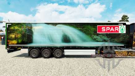 Skin Spar Natur Pur on a curtain semi-trailer for Euro Truck Simulator 2