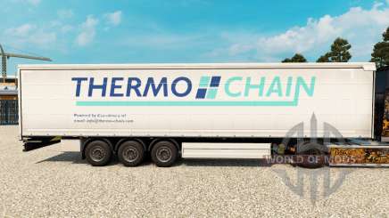 Skin Thermo Chain on a curtain semi-trailer for Euro Truck Simulator 2