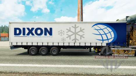 Skin Dixon on a curtain semi-trailer for Euro Truck Simulator 2