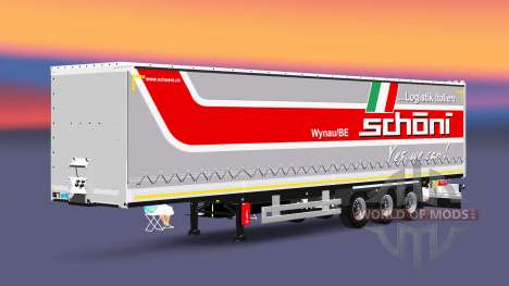 Curtain side semitrailer Schoeni for Euro Truck Simulator 2