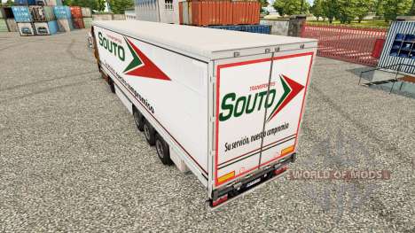 Skin Souto curtain semi-trailer for Euro Truck Simulator 2
