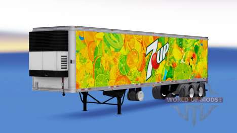 Skin 7up on refrigerated semi-trailer for American Truck Simulator