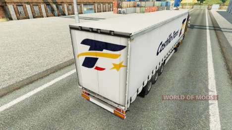 Skin Castillo Trans on a curtain semi-trailer for Euro Truck Simulator 2