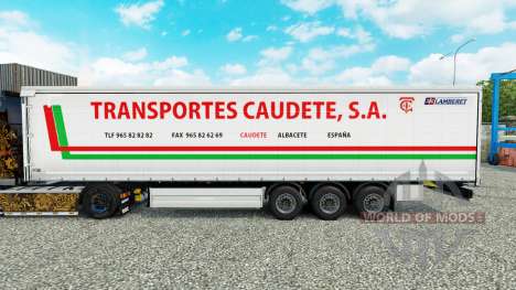 Skin Transportes Caudete S. A. curtain semi-trai for Euro Truck Simulator 2