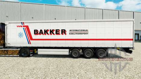 Skin Bakker on a curtain semi-trailer for Euro Truck Simulator 2