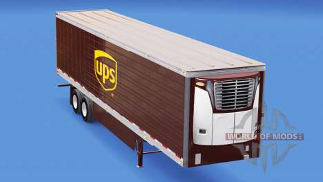 Skin UPS on refrigerated semi-trailer for American Truck Simulator