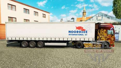 Skin Noordzee on a curtain semi-trailer for Euro Truck Simulator 2