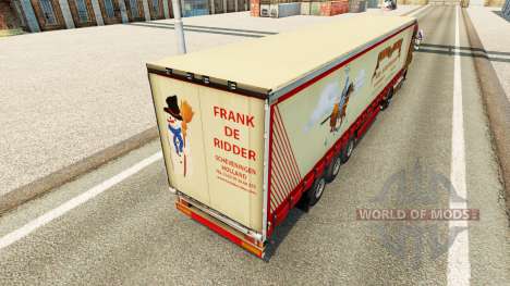 Skin Frank de Ridder on a curtain semi-trailer for Euro Truck Simulator 2