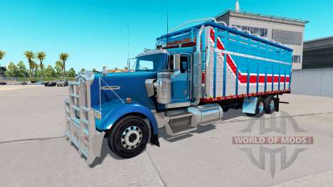 The body of van type for Kenworth W900 for American Truck Simulator