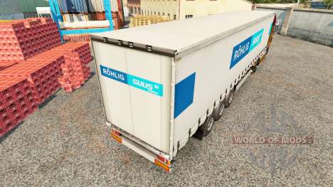 Skin ROHLIG SUUS Logistics on a curtain semi-tra for Euro Truck Simulator 2