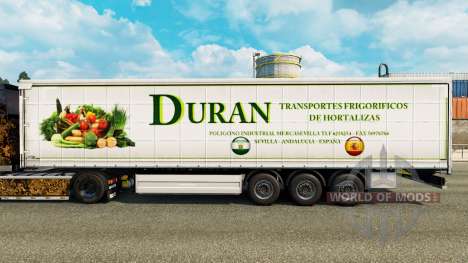 Skin Duran on a curtain semi-trailer for Euro Truck Simulator 2