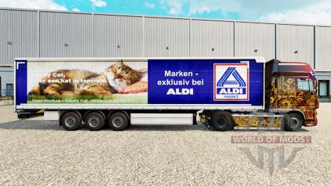 Skin Aldi Markt for curtain semi-trailer for Euro Truck Simulator 2