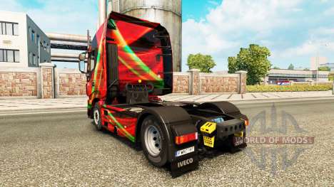 Red Effect skin for Iveco tractor unit for Euro Truck Simulator 2