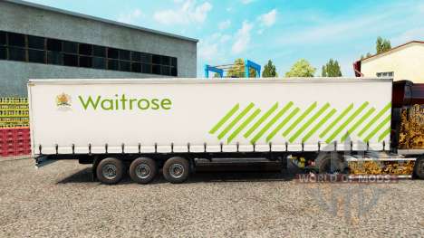 Skin Waitrose on a curtain semi-trailer for Euro Truck Simulator 2