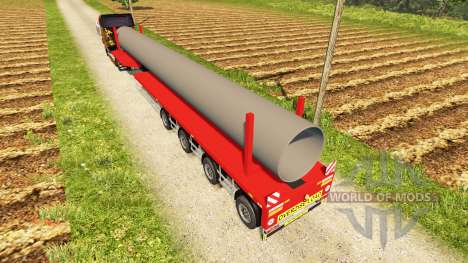 Semi-trailer with a load of water pipes for Euro Truck Simulator 2