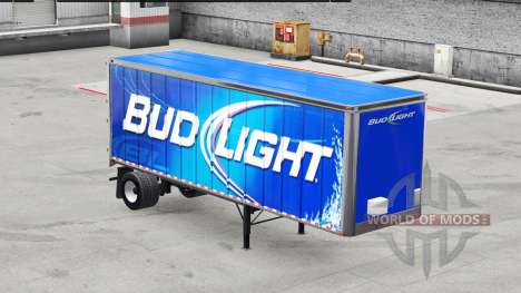 Skin Bud Light metal on the trailer for American Truck Simulator